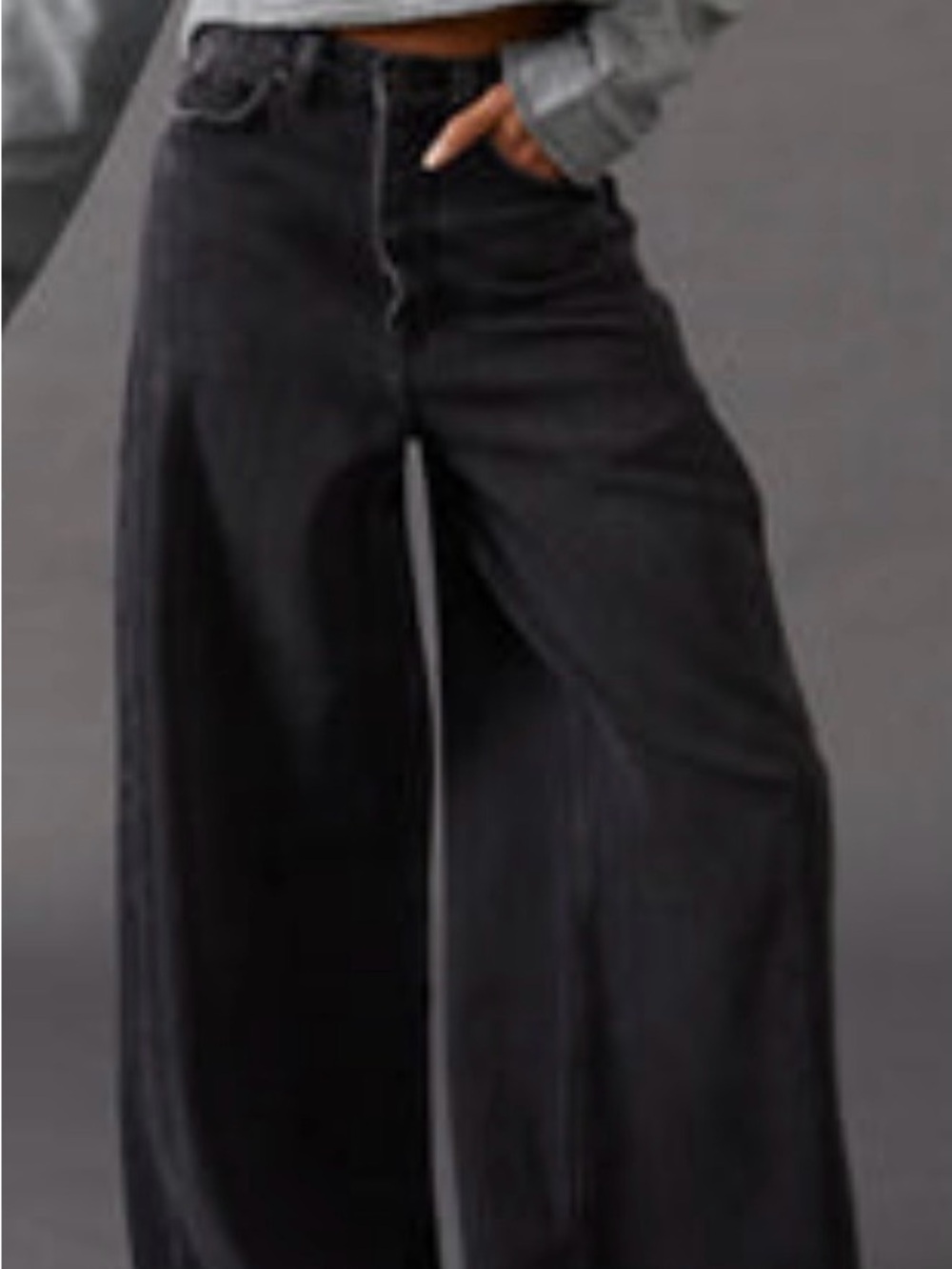 We The Free Old West Slouchy Black Wide-Leg High-Rise Jeans